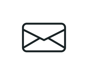 Fototapete - Mail Icon with Editable Stroke and Pixel Perfect.