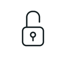 Fototapete - lock icon on white background
