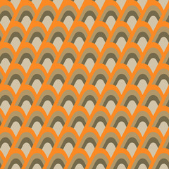 Poster - Seamless geometric pattern with the image of waves, sea, ocean. Vector design for web banner, business presentation, brand package, fabric, print, wallpaper, postcard.