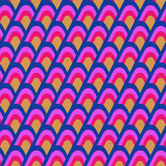 Poster - Seamless geometric pattern with the image of waves, sea, ocean. Vector design for web banner, business presentation, brand package, fabric, print, wallpaper, postcard.