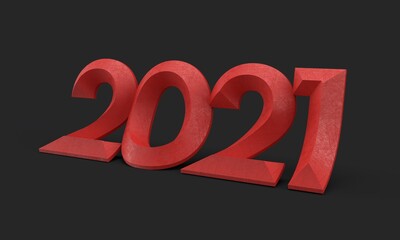 Aufkleber - JAHR 2021 business 3d digital neujahr