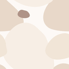 Poster - Soft Neutral Organic Shapes Seamless Pattern