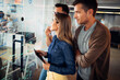 © NDABCREATIVITY - Company employees working in software development and designer office