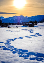 Sticker - landscape at the Murnau am Staffelsee moss - bavaria