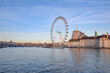 Beautiful shot of London Eye and River Thames London