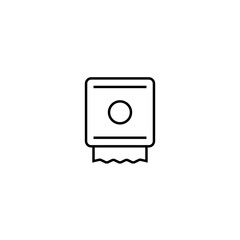 Wall Mural - paper towel dispenser line icon. clipart image isolated on white background.