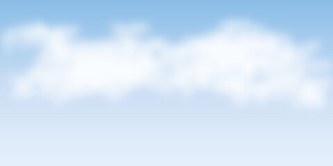 Wall Mural - blue sky background with fluffy clouds vector illustration EPS10