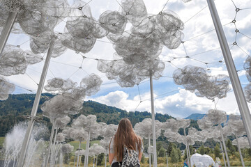 Canvas Print - Beautiful shot of a femal Kristallwelten, Wattens, Austria