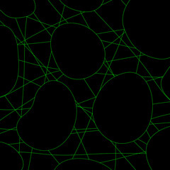 Wall Mural - abstract background. green neon liquid on black background. geometric backdrop. vector illustration