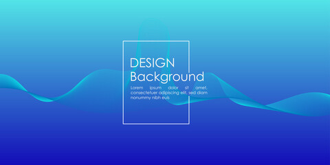 Blue wavy lines abstract modern background for banner concept, technology and presentations.