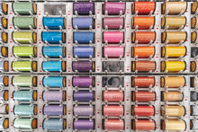 Full Frame Shot Of Multi Colored Spools