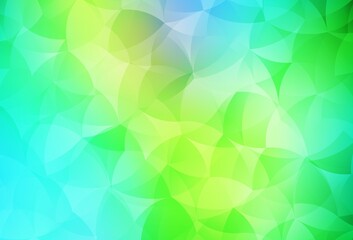 Canvas Print - Light Blue, Green vector background with abstract shapes.