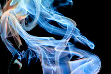 Sticker - smoke on black background