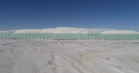 Wall Mural - Aerial photography of open-pit asbestos mine. Haixi Mongol and Tibetan Autonomous Prefecture, Qinghai, China