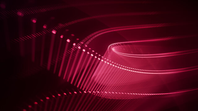 Abstract red and black background. Fractal graphics 3d illustration.