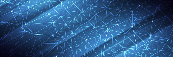 Wall Mural - Futuristic blue background. Line structure. Technology vector illustration