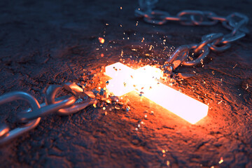cross breaking a chain