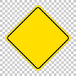 © brgfx - Yellow traffic warning sign on transparent background