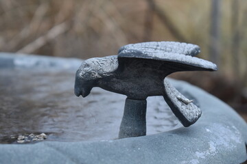 Wall Mural - Frozen Bird Bath