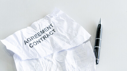 break the deal with termination agreement contract paper file.