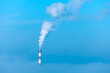 © Leilani - Industrial pipe in the clouds . Toxic smoke in atmosphere