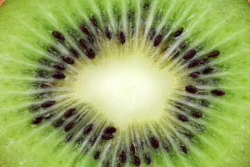 Poster - Kiwi half. Macro background. Very detailed