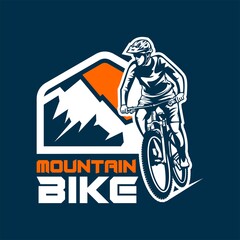 Wall Mural - mountain bike logo