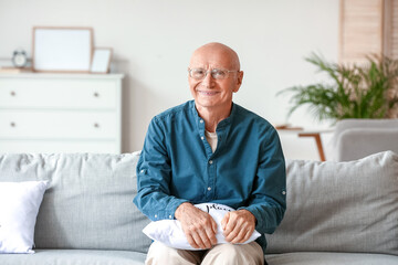 Poster - Portrait of senior man at home