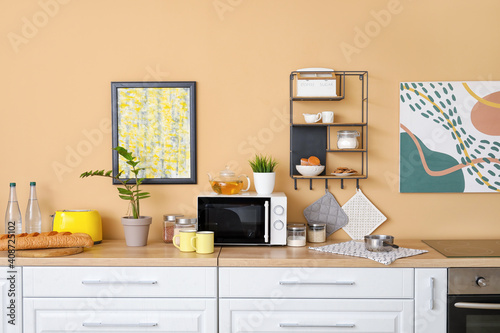 Stylish interior of comfortable kitchen © Pixel-Shot