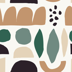 Poster - abstract geometric shapes seamless pattern