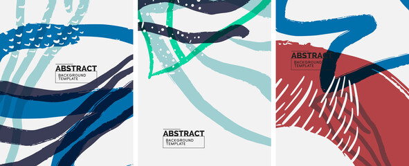 Social media abstract backgrounds. Abstract hand drawn doodles. Vector illustration for covers, banners, flyers