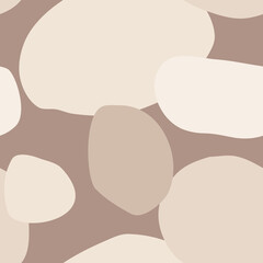 Poster - soft neutral organic shapes seamless pattern