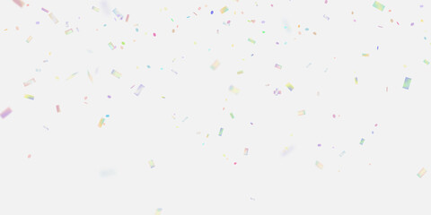 Wall Mural - Celebration party banner with colorful confetti background. Sale Vector illustration. Grand Opening Card luxury greeting rich. ribbons. luxury greeting rich card.