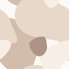 Poster - soft neutral organic shapes seamless pattern