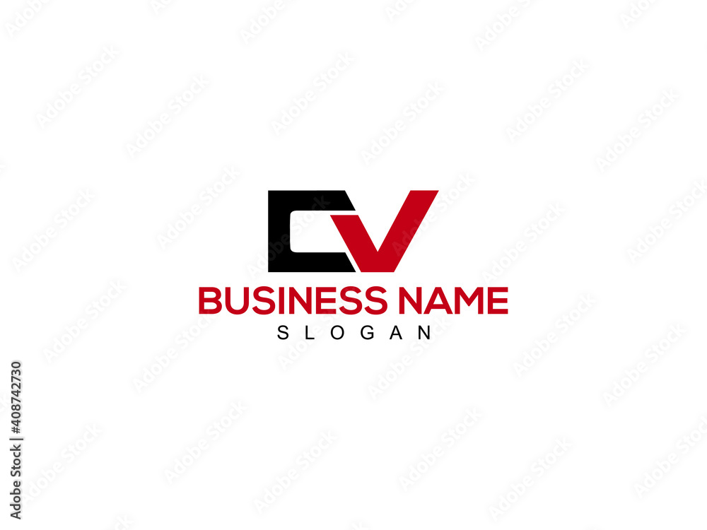 CV C&V Letter Type Logo Image, CV Logo Letter Design Stock Vector ...