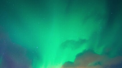 Wall Mural - time lapse northern lights or aurora borealis(polar lights) over lofoten island,norway.