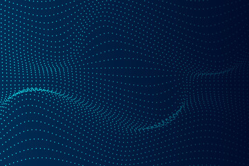 Poster - blue abstract background with waves