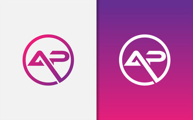 Poster - Abstract A and P modern logo design. Usable For Business, Community, Foundation, Tech, Services Company. Vector Logo Design Illustration.