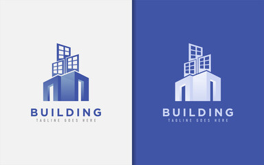 Poster - Abstract Building Architecture Logo Design. Usable For Architecture, Business, Community, Foundation, Tech, Services Company. Vector Logo Design Illustration.