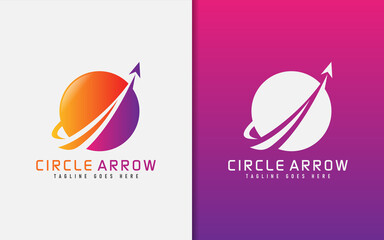 Poster - Abstract Circle and Arrow Creative Logo Design. Usable For Business, Community, Foundation, Tech, Services Company. Vector Logo Design Illustration.