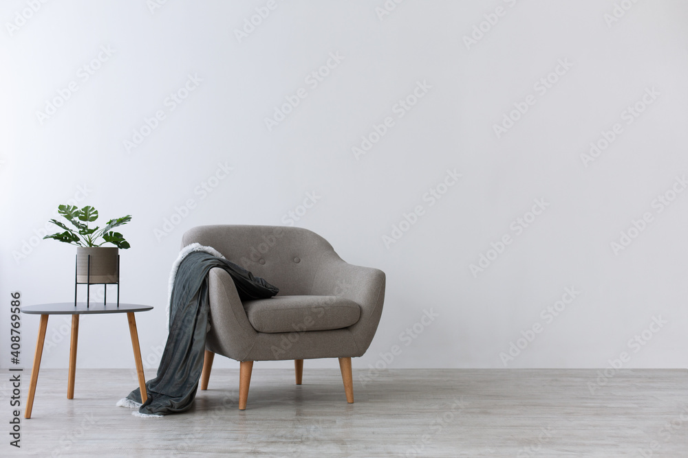 Cozy Scandinavian design for rest and relaxation at home - obrazy, fototapety, plakaty 