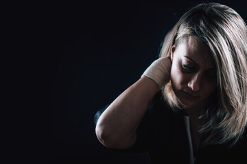 Depression - Dark Portrait of a Depressed Woman