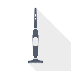 Poster - Wireless vacuum cleaner flat design vector icon