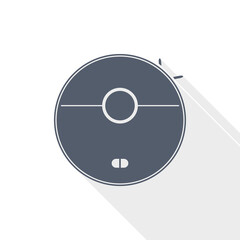 Poster - Robot smart vacuum cleaner flat design vector icon