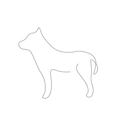 Wall Mural - Dog animal one line drawing vector illustration