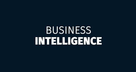 Wall Mural - business intelligence. performance improvement. animated words. kinetic text animation. intro
