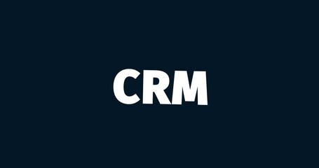 Wall Mural - crm. customer relationship management. animated words. kinetic text animation. intro