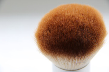 natural brown make up brush close up