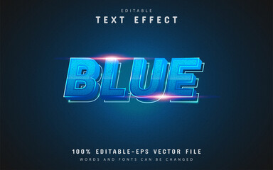 Poster - 3d blue text effect