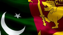 Pakistani And Sri Lanka Flag Waving Video In Wind Footage Full HD. Pakistani Vs Sri Lanka Flag Waving Video Download. Sri Lanka Flag Looping Closeup 1080p Full HD 1920X1080 Footage. Pakistan Sri Lanka
